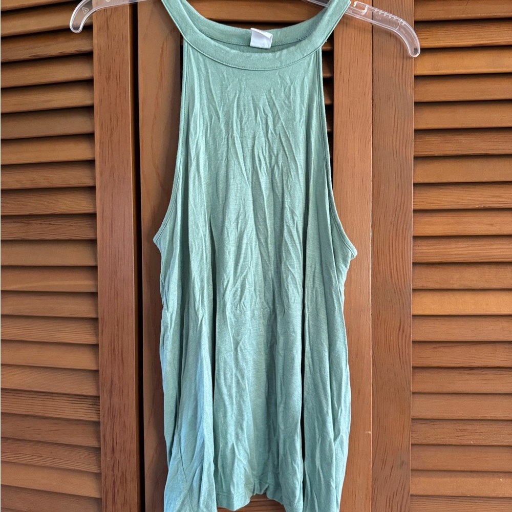 Women's Sleeveless Green Top, Melrose and market green tank top, S